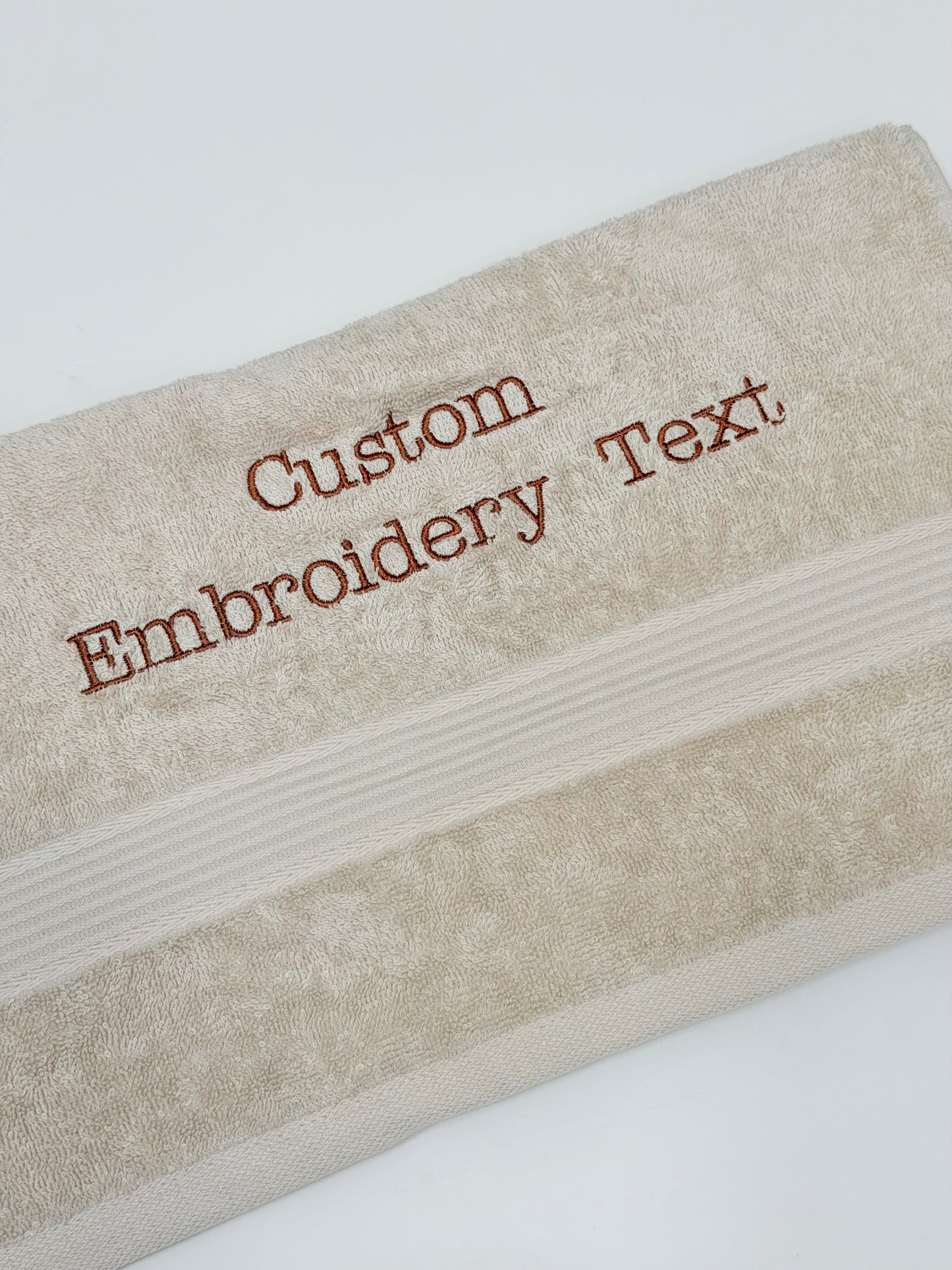 Personalized Bath Towel | Custom Embroidered Name or Initials | Luxury Cotton Towel 50×100 cm (19.7×39.4”)