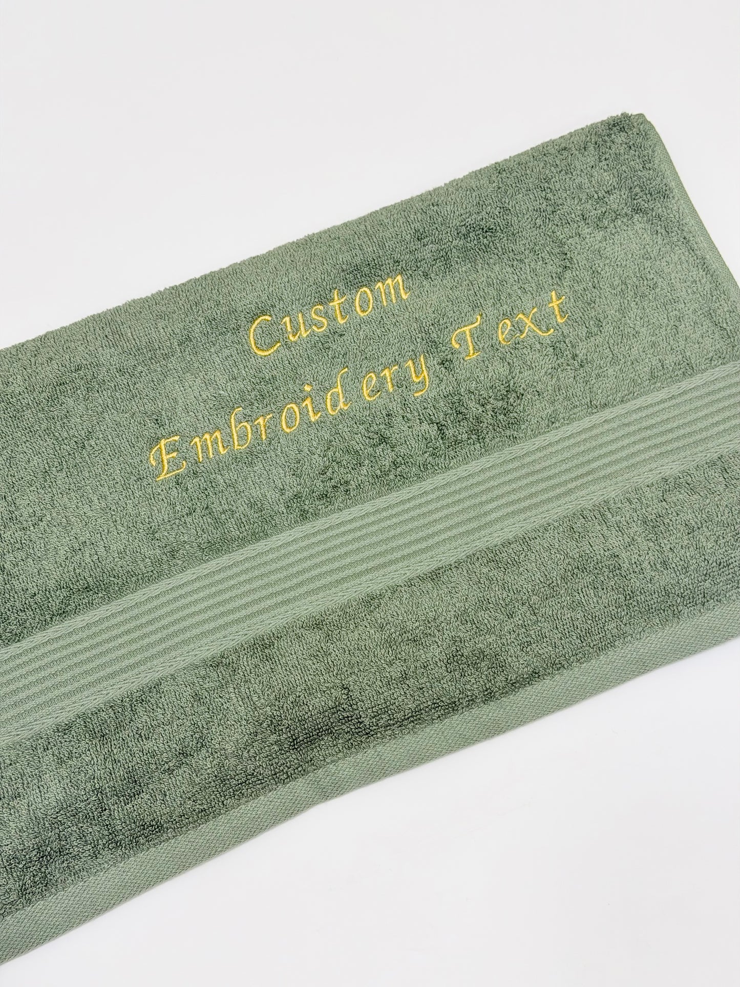 Personalized Bath Towel | Custom Embroidered Name or Initials | Luxury Cotton Towel 50×100 cm (19.7×39.4”)