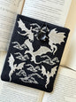 Handmade Embroidery Dragons Kindle Sleeve – Padded E-Reader Cover, Fabric Book Protector