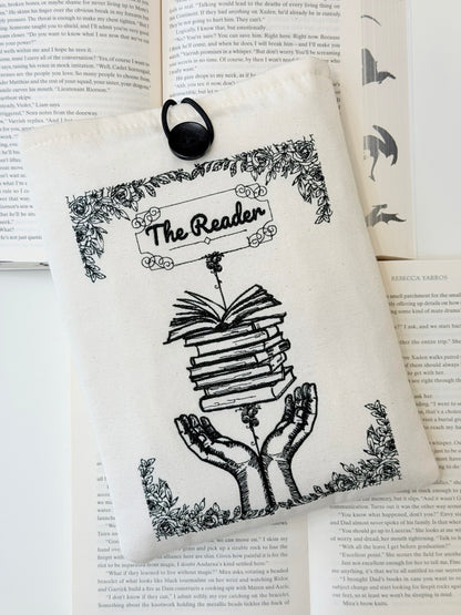 Embroidered Book Sleeve – Luxury Book Lover Gift, Padded Fabric Cover
